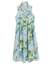 Frank & Eileen Daphne Popover Sleeveless Linen Shirtdress in Spring Bouquet 4 - Bliss Boutiques