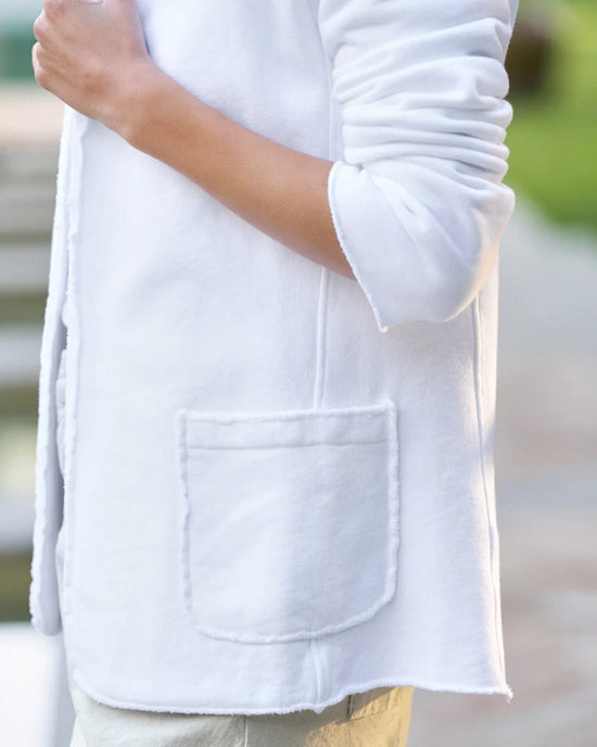 Frank & Eileen Dublin Knit Blazer in White 