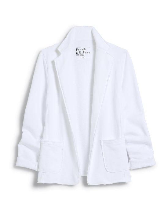 Frank & Eileen Dublin Knit Blazer in White 