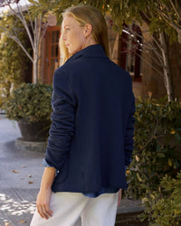 Frank & Eileen Dublin - Sweatshirt Blazer in Classic Navy 2 - Bliss Boutiques