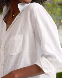 Frank & Eileen Eileen Relaxed Button Down in White Linen 