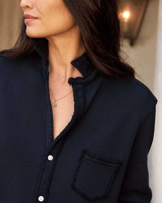 Frank & Eileen Eileen Relaxed Button Up in British Royal Navy Triple Fleece 