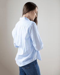 Frank & Eileen Clothing Eileen Relaxed Button Up in Textured Blue