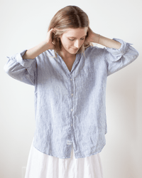 Frank & Eileen Eileen Relaxed Button Up in Thin Blue Stripe 