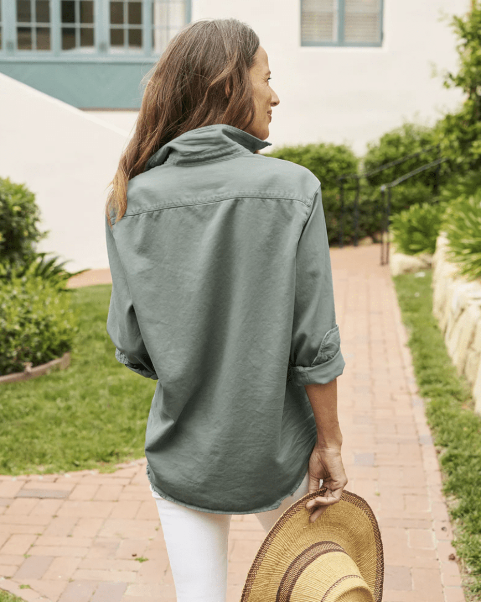 Frank & Eileen Eileen Relaxed Button Up in Thyme Denim