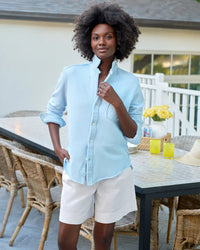 Frank & Eileen Eileen - Relaxed Button Up Shirt in Dive Terry 1 - Bliss Boutiques