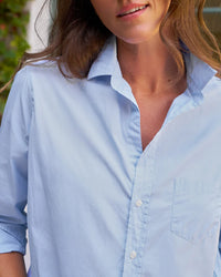 Frank & Eileen Eileen Relaxed Button-Up Shirt in French Blue SL Regenerative Cttn 3 - Bliss Boutiques
