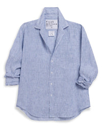 Frank & Eileen Eileen Relaxed Button-Up Shirt in Thin Stripe 4 - Bliss Boutiques