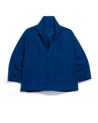 Frank & Eileen Gabi Popover Shirt in Cabo Blue 1 - Bliss Boutiques