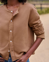 Frank & Eileen Jackie - Sweatshirt Cardigan in Chai 3 - Bliss Boutiques