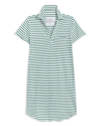 Frank & Eileen Lauren - Heritage Jersey Dress in Green & White Stripe 4 - Bliss Boutiques
