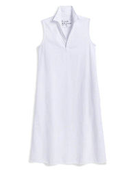 Frank & Eileen Lily Maxi Polo Dress in White Tattered Denim 4 - Bliss Boutiques