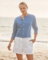 Frank & Eileen Mae Pull On Short in White 2 - Bliss Boutiques