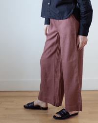 Frank & Eileen Clothing Maisie Pant in Mauve Linen