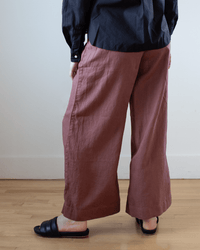 Frank & Eileen Clothing Maisie Pant in Mauve Linen