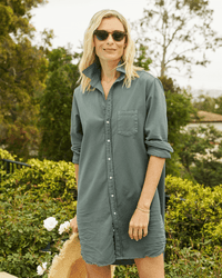 期間限定価格商品 Eileen & Frank Mary Denim Thyme in Shirtdress Classic シャツ/ブラウス(長袖/七分)