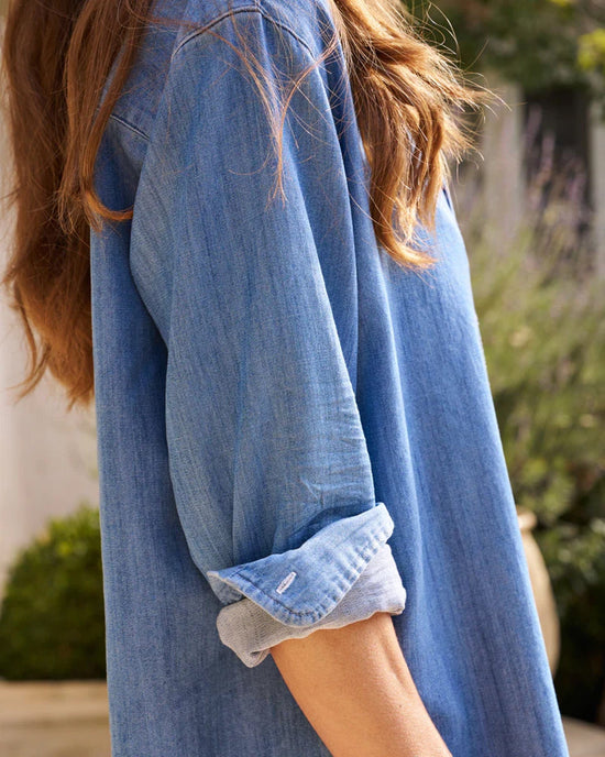 Frank & Eileen Mary Shirtdress in Vintage Stonewashed Indigo 