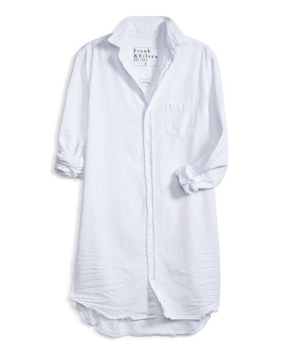 Frank & Eileen Mary Shirtdress in White Famous Denim 