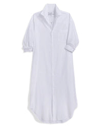 Frank & Eileen Megan One-Size Button-Up Dress in White Voile 5 - Bliss Boutiques