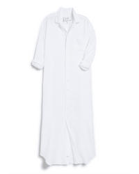 Frank & Eileen Megan One - Size Washed Linen Button - Up Dress in White 3 - Bliss Boutiques