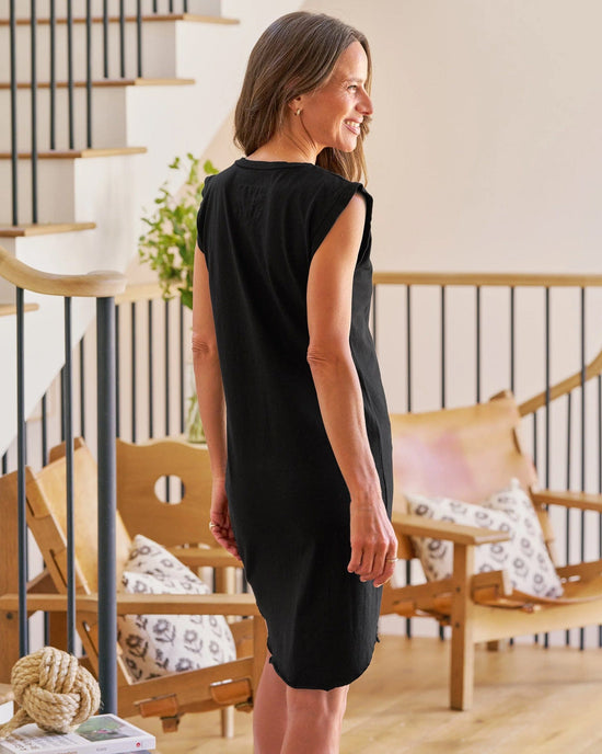 Frank & Eileen Mini Cory Muscle Tee Dress in Black 