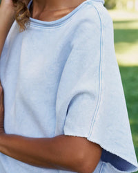 Frank & Eileen Olive Capelet in Mineral Blue 
