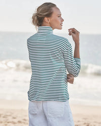 Frank & Eileen Patrick - Heritage Jersey in Green & White Stripe 3 - Bliss Boutiques