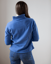 Frank & Eileen Patrick Popover Henley in Blue Bird Triple Fleece 