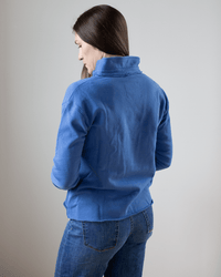 Frank & Eileen Patrick Popover Henley in Blue Bird Triple Fleece 