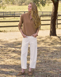 Frank & Eileen Patrick - Popover Henley in Chai 2 - Bliss Boutiques