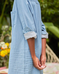 Frank & Eileen Rory Maxi Shirtdress in Classic Blue Wash 
