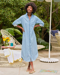 Frank & Eileen Rory Maxi Shirtdress in Classic Blue Wash 