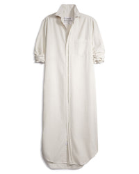 Frank & Eileen Rory Maxi Shirtdress in Vintage White Distressed Denim 2 - Bliss Boutiques