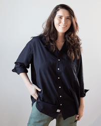 Frank & Eileen Shirley Oversized Button Up Shirt in Sheer Black Stripe 