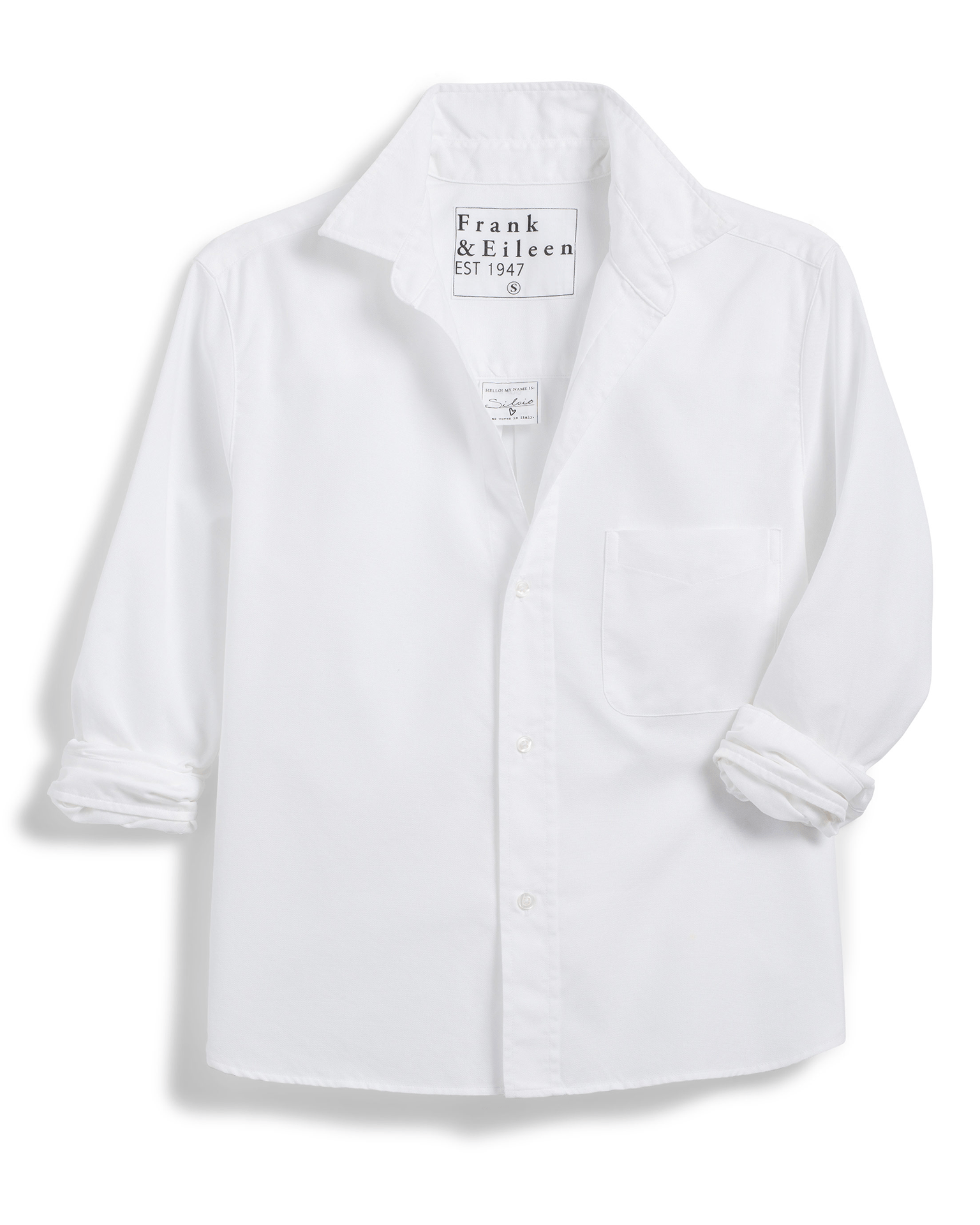Silvio Untuckable Button Up in White