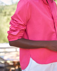 Frank & Eileen Silvio Untuckable Button-Up Shirt in Magenta 3 - Bliss Boutiques