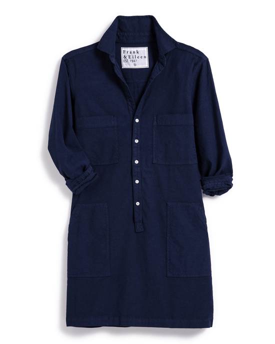 Frank & Eileen Southern Ireland L/S Playsuit Dress in Navy 