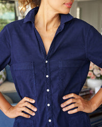 Frank & Eileen Southern Ireland L/S Playsuit Dress in Navy 