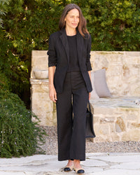 Frank & Eileen The Wexford Trouser in Black Linen 