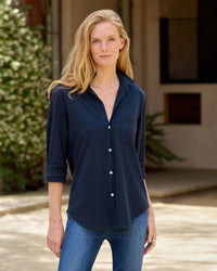 Frank & Eileen Waverly - Button-Up in Classic Navy 1 - Bliss Boutiques