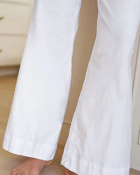 Frank & Eileen West Village Italian Wide Leg Chino in White 3 - Bliss Boutiques