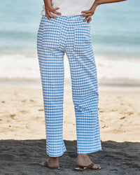 Frank & Eileen Wexford Trouser in Blue Check 2 - Bliss Boutiques