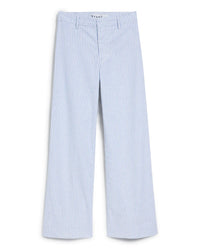 Frank & Eileen Wexford Trouser in Blue, White Stripe 