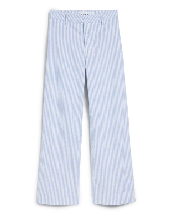 Frank & Eileen Wexford Trouser in Blue, White Stripe 