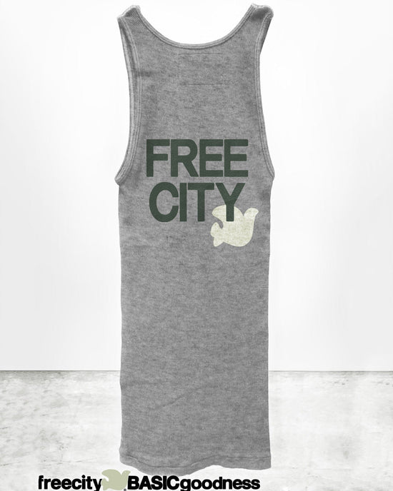 Free City Clothing 1999 Supervintage Tank in Heather Army