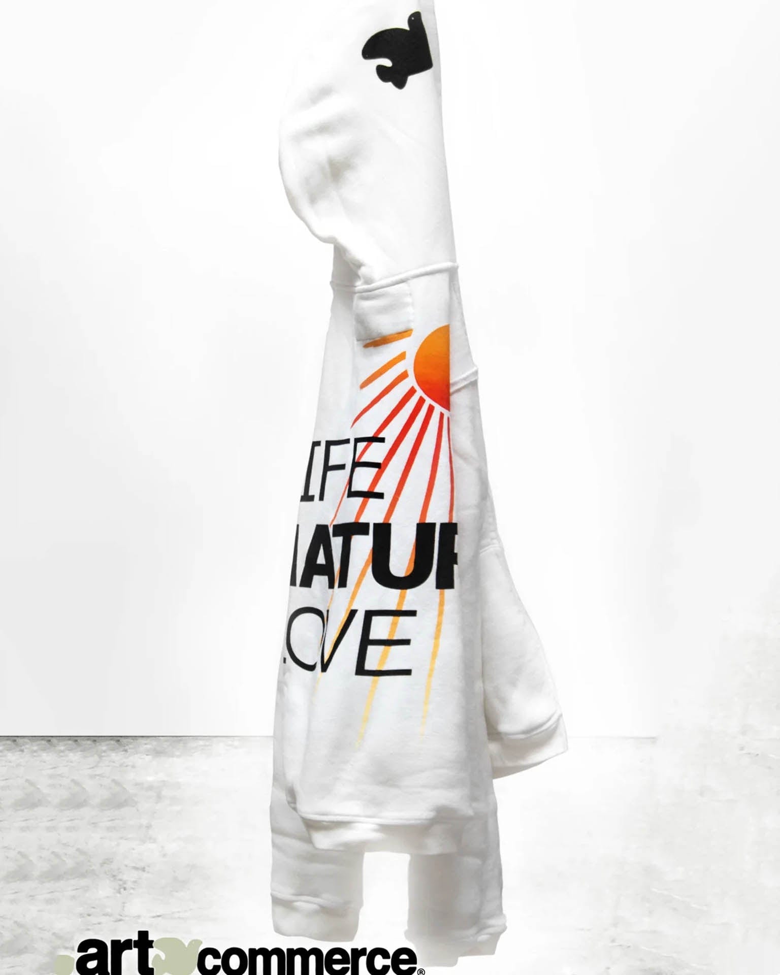 Circa'99 LifeNatureLove Fluff Zip Hoodie in White Out