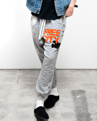 Free City FC Large Pocket Sweatpant in Heather Bleachout/Electric 