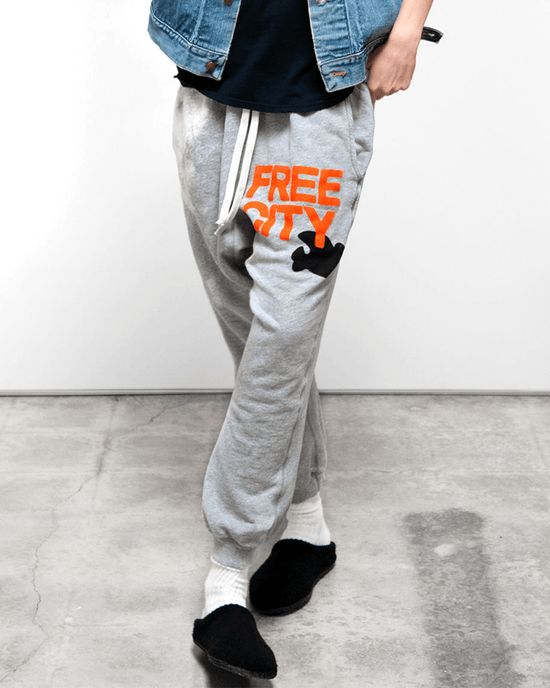 Free City FC Large Pocket Sweatpant in Heather Bleachout/Electric 