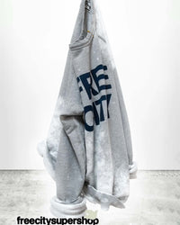 Free City Freecity Bleachout Raglan Sweatshirt in Heather Blue 1 - Bliss Boutiques