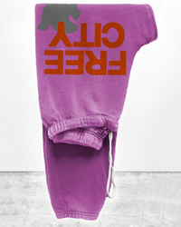 Free City Large Sweatpant in Pinkjuice Silver 